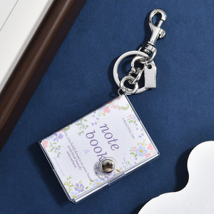 Porte-clés floral pour carnet, mousqueton rectangulaire en plastique, breloque de sac, style léger et frais, crochet en alliage de zinc - Product Image 5