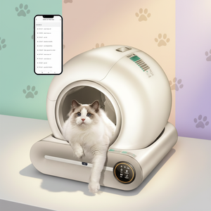 Büyük Evcil Hayvanlar İçin Güvenli, APP Kontrollü, Akıllı Otomatik Kedi Tuvaleti 65L Otomatik Kedi Kum Kabı Kendi Kendini Temizleyen Kum Kabı Evcil Hayvan Aksesuarları Kum Kutusu - Product Image 2