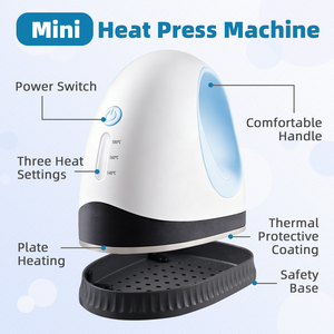 Presse à <span class=keywords><strong>chaud</strong></span> multifonctionnelle 140-180 ℃   Presse à <span class=keywords><strong>chaud</strong></span> réglable de petite taille, adaptée à divers matériaux, avec base anti-brûlure - Product Image 3