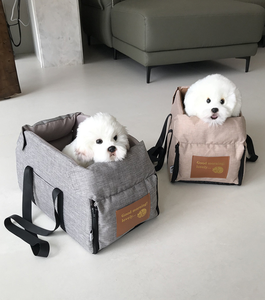 Siège de voiture pour chien à installer sur la console centrale pour petits chiens – Siège rehausseur idéal pour accoudoir avec ceintures de sécurité de protection - Product Image 6
