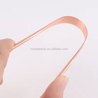 Grattoir à langue en cuivre pour hommes et femmes Nettoyeur de langue Brosse à langue en forme de U pour enlever le souffle