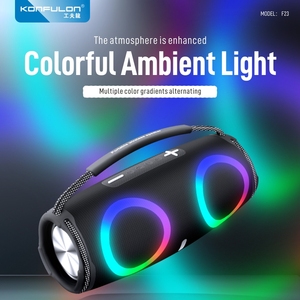 Konfulon Productos más vendidos 2025 Altavoz inalámbrico portátil de 10W con soporte de luz ambiental Sistema TWS para reproducción de música al aire libre - Product Image 3