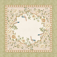 Tapis de Mahjong Moderne Chinois à Motif Pivoine et Oiseaux, Écologique, Imperméable, Antidérapant, Réduction du Bruit, Lavable, Marquage Directionnel