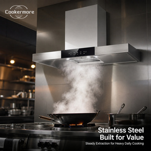 Hotte de cuisine professionnelle 1200 mm à tête unique 600 W en acier inoxydable avec commande tactile 28 m³/min Fabricant OEM ODM - Product Image 5