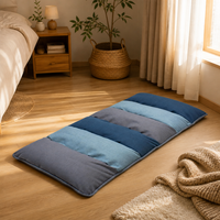 Canapé-lit pliant réglable 6 segments, fauteuil inclinable color block, matelas de relaxation pour salon et chambre à coucher