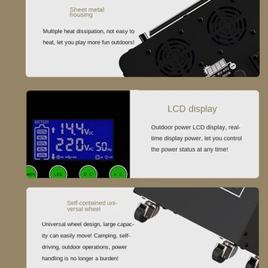 แบตเตอรี่ลิเธียม 1000W แหล่งจ่ายไฟกลางแจ้ง กำลังสูง พร้อมที่ชาร์จมือถือ MPPT ตัวควบคุม MPPT 110V ชาร์จฉุกเฉิน คลื่นไซน์บริสุทธิ์ - Product Image 4