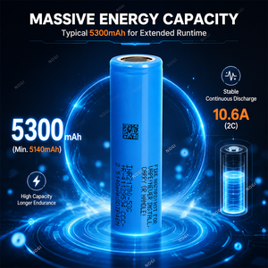 Batterie lithium-ion cylindrique Samsung 53G1 3.6V 5.3Ah 21700 cellules, 1000 cycles, durable, qualité A, fourniture d'usine - Product Image 3