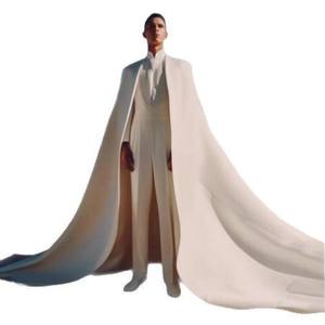 Элегантные свадебные смокинги для жениха, мужские модные костюмы, индивидуальный пошив, комплект из 3 предметов: жилет, брюки, пиджак для деловых мужчин и выпускных вечеров - Product Image 3