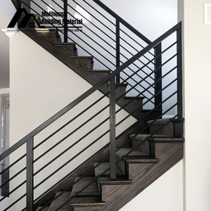 Thiết kế mới kim loại sắt Cáp lan can ban công boong hiên nhôm tay vịn rèn sắt cầu thang lan can - Product Image 4