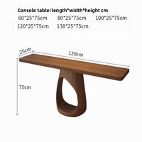 Table d'angle en bois massif de style chinois : Décoration luxueuse de style hôtelier pour entrées, couloirs et salons