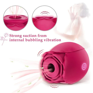 Mini vibromasseur rose en forme de fleur pour stimulation clitoridienne et mamelon, suceur vibrant pour femmes - Product Image 4