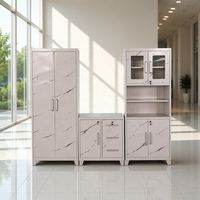 Meubles de maison modernes en acier sur mesure, designs modulaires, armoire de cuisine en métal à plusieurs portes, placard de rangement
