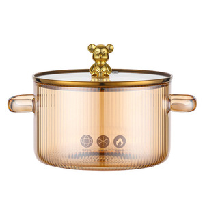 <span class=keywords><strong>Marmite</strong></span> <span class=keywords><strong>à</strong></span> soupe et <span class=keywords><strong>à</strong></span> bouillon en verre moderne YB avec couvercle en verre, résistante <span class=keywords><strong>à</strong></span> <span class=keywords><strong>la</strong></span> chaleur, compatible four et lave-vaisselle, grande capacité, poignées en verre - Product Image 4