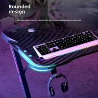 Bureau de jeu RGB moderne noir sur mesure pour le bureau à domicile, table d'ordinateur personnalisée, table de jeu personnalisée, vente en gros OEM