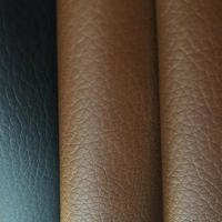 Tissu synthétique en cuir PU PVC à grain de litchi personnalisé pour revêtement de sièges de voiture, vinyle textile résistant à l'usure et ignifuge