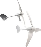 Support Pliant 50W Portable Micro Éolienne avec 3 Lames DC 1-24V Générateur Portable Sans Noyau pour Camping En Plein Air
