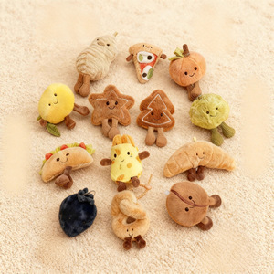 SM SMK-158 Porte-clés en peluche en forme de nourriture de dessin animé, à suspendre, avec breloque créative en forme de sac alimentaire - Product Image 1