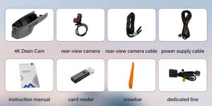 Nhà Máy Bán buôn 2160P Xe Blackbox DVR máy ảnh 2K ống kính kép Dash <span class=keywords><strong>Cam</strong></span> được xây dựng trong <span class=keywords><strong>Wifi</strong></span> Đen lái xe ghi âm cho <span class=keywords><strong>CADILLAC</strong></span> SRX 2016 - Product Image 4