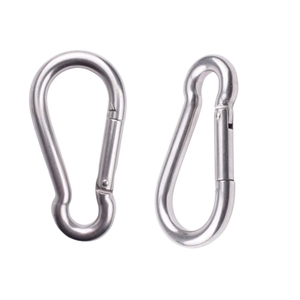 Hot-bán 304 thép không gỉ mùa xuân móc cho đi bộ đường dài, con chó dây xích móc, móc an toàn, Key móc nhanh chóng, Vòng mẹ, mùa xuân móc - Product Image 1