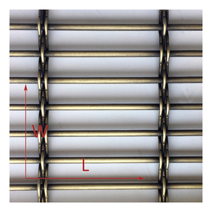 벽 클래딩을위한 골동품 황동 색상 강철 와이어 메쉬 - Product Image 1