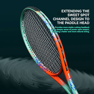 Raquette de tennis intermédiaire avancée pour amateurs, haute élasticité, entièrement en fibre de carbone, unisexe adulte, entraînement professionnel, jeu individuel - Product Image 6