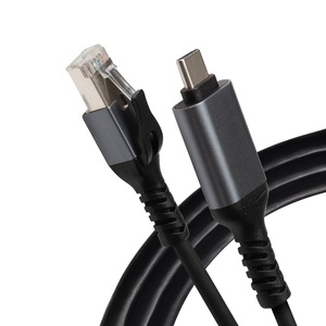 Carcasa de aleación de aluminio tipo trenzado <span class=keywords><strong>USB</strong></span> C a RJ45 Cable de red 26AWG conexión directa de tabletas para teléfono portátil - Product Image 6