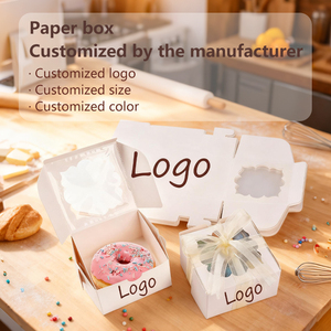 Boîte à gâteau en papier personnalisée, couleur personnalisable transparente <span class=keywords><strong>pour</strong></span> <span class=keywords><strong>anniversaire</strong></span> - Product Image 5