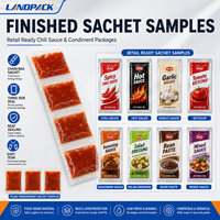 Vul- en verpakkingsmachine voor eetbare olie, fruitpulp, vloeibare melk, honing, soja, tomaten, chilipeperpasta, saus, sachetjes en zakjes.