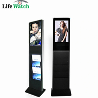 Exhibidor Digital de Folletos y Revistas con Pantalla Táctil LCD de 27 Pulgadas, Full HD, con Sistema Operativo Android/Windows, para Interiores, con Base