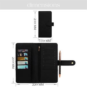 Best Selling 15-Color Luxe Pebble Leather Slim <b>Card</b> <b>Wallet</b> for Passport, Bill, Money, Cash As Agenda Planner - Product Image 4
