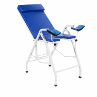 Table d'examen gynécologique portable et pliable, lit d'accouchement obstétrical avec dossier et supports pour les jambes, pour hôpital et clinique