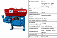 ZS1115 Diesel-Motor Wassergekühlt Einzylinder 4-Takt Geräuscharmes Design