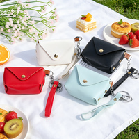 Nouveau porte-clés mini sac en cuir PU tendance, porte-monnaie personnalisé, accessoires promotionnels durables et écologiques imprimés en sérigraphie