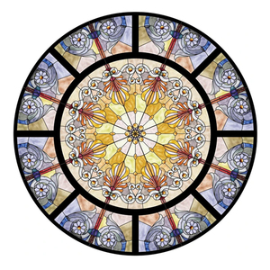 نظارات بناء مزخرفة بنمط مضلع 4 + 5 من الزجاج الملون للطباعة 8 م - Product Image 1