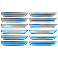 Lampu Sein Samping LED Sequential Flowing Auto untuk Ford Mustang 2010 2014 Lensa Bening Warna Biru Es AR3Z 15A201 2 Pcs