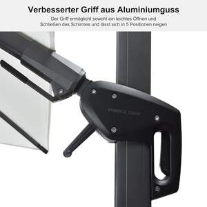 300X300 cm Twist Cantilever <span class=keywords><strong>Parasol</strong></span> 360 ° Manivelle Inclinable <span class=keywords><strong>Grand</strong></span> Cadre En Aluminium Rotation À 360 ° Jardin Cour - Product Image 4