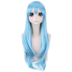 Perruque de <span class=keywords><strong>cosplay</strong></span> d'<span class=keywords><strong>Asuna</strong></span> du Royaume Divin du Seigneur Saint Da Dao Fairy Dance, cheveux raides bleu clair - Product Image 2