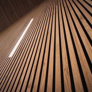 Panneaux muraux acoustiques en fibre de bois à <span class=keywords><strong>prix</strong></span> compétitif <span class=keywords><strong>Isolation</strong></span> moderne en bois de placage pour mur intérieur et plafond - Product Image 2