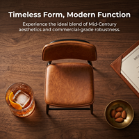 Chaises de bar modernes en cuir pour restaurants commerciaux, avec structure en fer, pour salles à manger, centres commerciaux, pubs, îlots de cuisine, maisons et hôtels