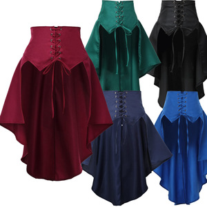 Costume gothique Lolita jupe mi-longue médiévale Halloween Performance Wear jupe <span class=keywords><strong>Pirate</strong></span> robe à volants pour les femmes - Product Image 1