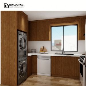 Buildgres Muebles italianos de madera Juegos de madera maciza Despensa de nogal Armarios de pie Accesorios automáticos Armarios de cocina - Product Image 3