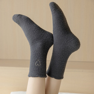 <span class=keywords><strong>Calze</strong></span> da donna in <span class=keywords><strong>pile</strong></span> corallo anti-sfregamento, sopra il ginocchio, <span class=keywords><strong>con</strong></span> stampa, spesse e calde, a tubo medio, per dormire e per casa/casual - Product Image 4