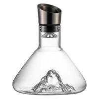 Support à vin en verre soufflé à la main, transparent, en forme d'iceberg, créatif, pour la maison et les restaurants, séparateur de vin