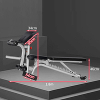 Chaise d'entraînement multifonctionnelle en métal pour haltères - Banc d'exercices oblique horizontal pour triceps et cuisses