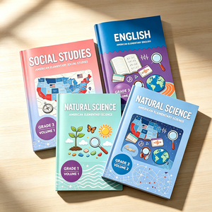 Manuels scolaires A4 personnalisés pour l'école primaire, couvrant divers pays, avec des <span class=keywords><strong>cours</strong></span> <span class=keywords><strong>d</strong></span>'<span class=keywords><strong>anglais</strong></span>, de sciences sociales et de sciences naturelles - Product Image 1