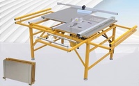 Scie à table portative haute précision pour le travail du bois, 220V, scie à panneaux horizontale avec utilisation facile et composant moteur central