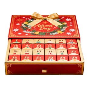 Scatola Calendario Magnetica Rossa Apribile Personalizzata 12 giorni 24 giorni 25 giorni Calendario dell'Avvento di Natale Scatola Regalo a Sorpresa - Product Image 1