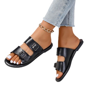 Foreign Trade Europe and the United States Spring Summer New Large-size Female Shoe Cover Toe Fashion Flat Slippers <b>Spot</b> 43 - Product Image 5