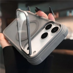 Anti Shock Transparent Tpu <b>Pc</b> Bumper Phone case <b>for</b> iphone 17 16 15 14 13 12 11 Pro Ma air Magnetic <b>Camera</b> Bracket case - Product Image 6
