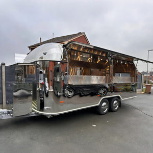 Carrito Móvil de Café, Pizza y Helados, Camión de Comida de Acero Inoxidable, <span class=keywords><strong>Bar</strong></span> Móvil con Cocina Completa, Remolque de Comida - Product Image 1